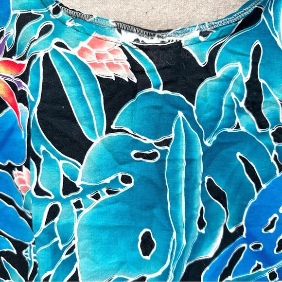 Hilo Hattie vintage‎ crop sleeveless boxy top Size XL Tropical Print 100% cotton - Picture 6 of 12